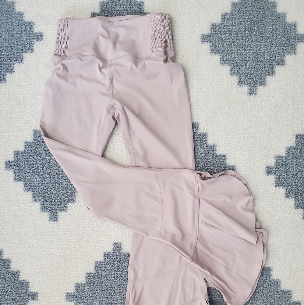 Free People Movement Ruffled Flared Capris